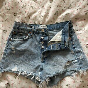 Agolde Parker Shorts Size 23 Button Fly